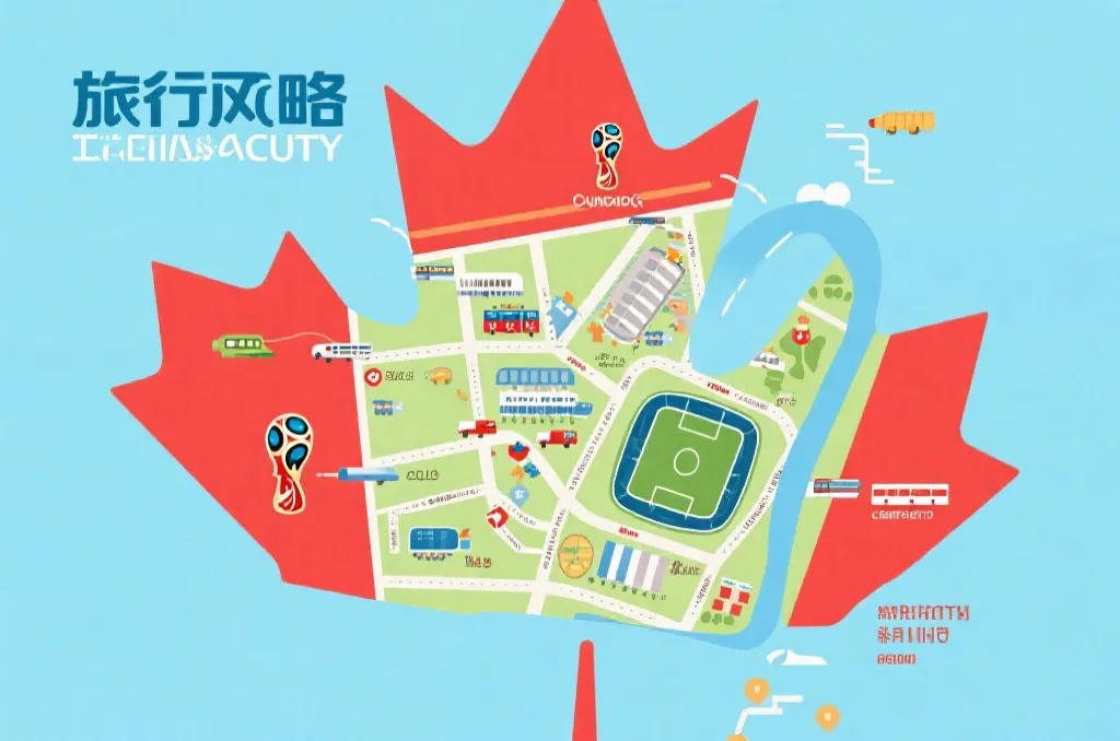 加拿大世界杯观赛城市与球场周边规划示意图